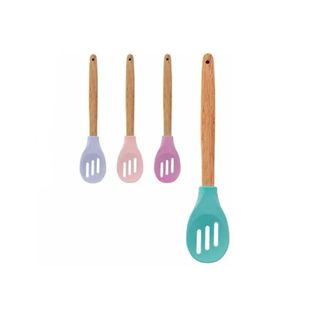 Colher Vazada Bambu Ca09596 Silicone Sortida - Imporiente