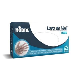 Luva de Vinil Com Pó Tamanho G - Nobre