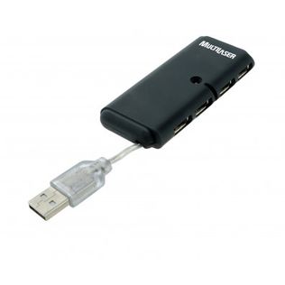Hub 4 Portas Usb 2.0 Cabo Extensor Preto - Multilaser