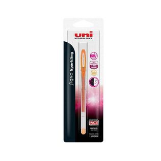 Caneta Gel Uniball Signo Sparkling Laranja Blister - Cis