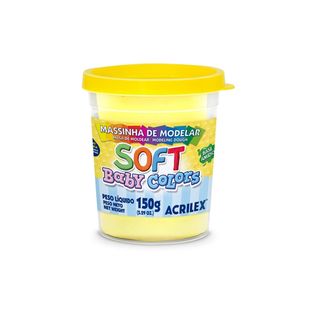 Massinha de Modelar Soft 150g Baby Colors Amarelo - Acrilex