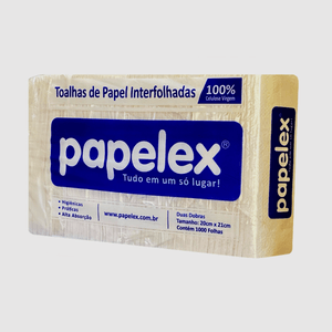Papel Toalha Interfolhas 100% Celulose com 1000 Folhas - Papelex