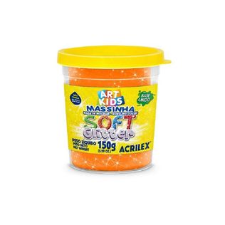 Massa De Modelar Soft Glitter 150g Laranja - Acrilex