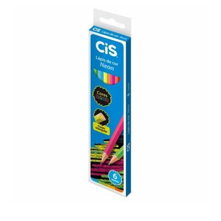 Lápis De Cor Neon 6 Cores - Cis