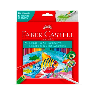 Lápis Cor Aquarelável 24 Cores - Faber Castell