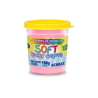 Massinha De Modelar Soft 150g Baby Colors Rosa Bebê - Acrilex