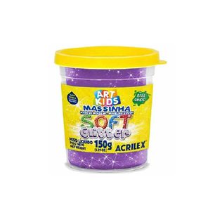 Massa De Modelar Soft Glitter 150g Violeta - Acrilex