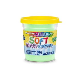 Massinha De Modelar Soft 150g Baby Colors Verde Bebê - Acrilex