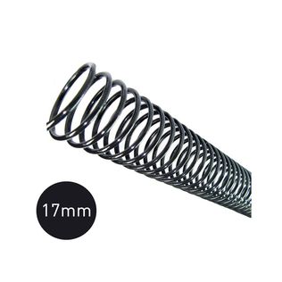 Espiral Preto 17mm Para 100 Folhas 100 Unidades - Preamar