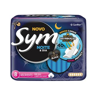 Absorvente Suave Noite Com Abas 8 Un - Sym