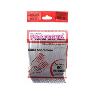 Garfo Sobremesa Branco C/50 - Prafesta