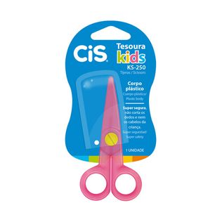 Tesoura Escolar KS250 Kids Blister Sortido - Cis