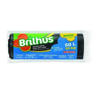 Sacos Para Lixo Brilhus Rolo 50L - Bettanin