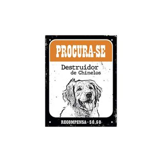 Placa Procura-se Destruidor de Chin Poli