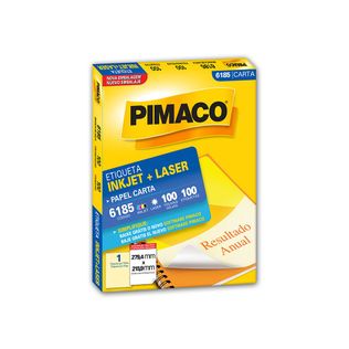 Etiqueta 6185 Inkjet/Laser 100 Un Com 100 Folhas - Pimaco