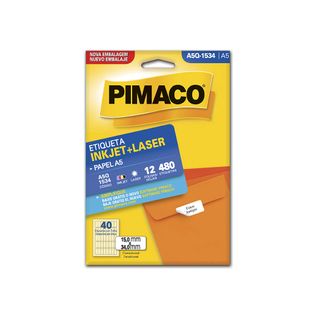 Etiqueta Inkjet Laser A5 Q1534 15x34 C/480 - Pimaco