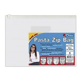 Pasta Zip Bag 36x26 Cristal 5 Unidades - Chies