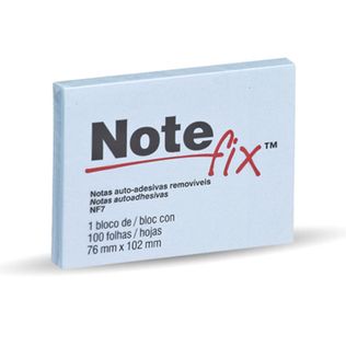 Bloco Adesivo Post-it Notefix Azul 100 Folhas 76mm x 102mm - 3M