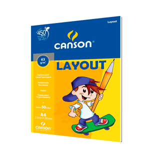 Bloco Layout Escolar 63g A4 Branco 50 Folhas - Canson