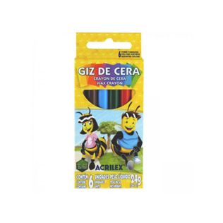 Giz De Cera 6 Cores - Acrilex