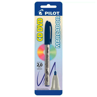 Marcador Permanente Cd/Dvd 2.0 Azul - Pilot