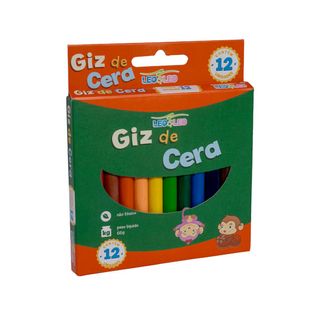 Giz De Cera Fino 12 Cores - Leo&Leo