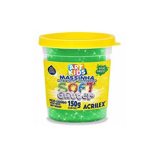 Massa De Modelar Soft Glitter 150g Verde - Acrilex