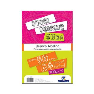 Papel Sulfite A4 60kg Branco 50 Folhas - Romitec