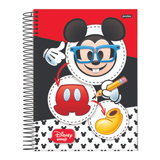 Caderno C/d 1x1 80fls Disney Emoji