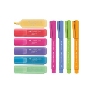 Kit Textliner + Fine Pen Colors 10 Peças - Faber Castell
