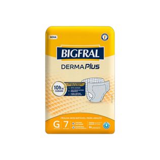 Fralda Geriátrica Derma Plus G 7Un - Bigfral