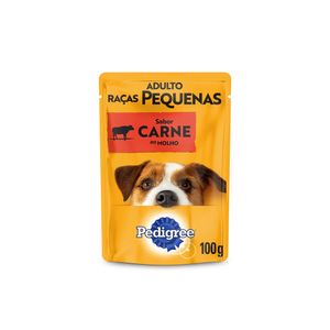 Sachê de Carne ao Molho para Cães Adultos de Raças Pequenas 100 g - Pedigree
