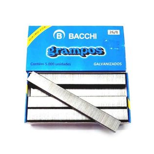 Grampo 26/8 Galvanizado 5000 Un - Bacchi