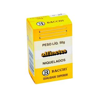 Alfinete Costura N24 Niquelado 50g - Bacchi
