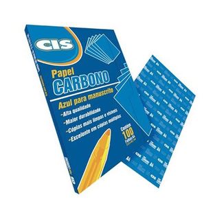 Carbono Azul Para Lápis Manuscrito 100 Folhas - Cis