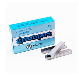 Grampo 24/8 Galvanizado 1000 Un - Bacchi