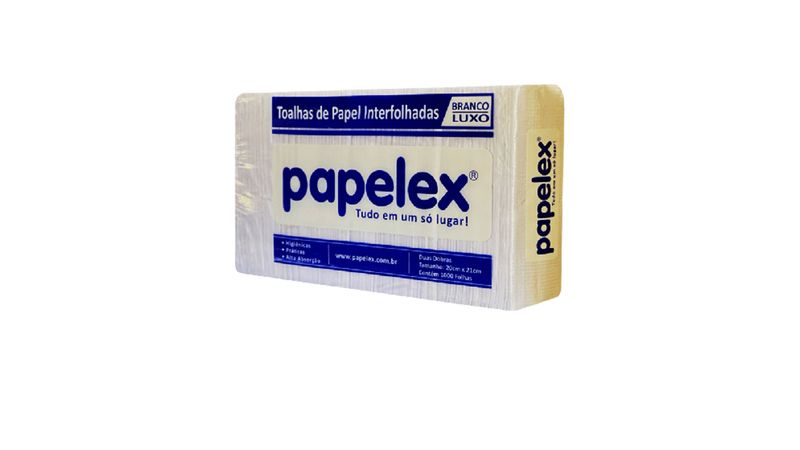 Papel Toalha Interfolhas 20x21 Branco Luxo - Papelex - Papelex