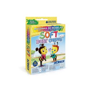 Massinha De Modelar Soft Baby Colors 6 Cores - Acrilex