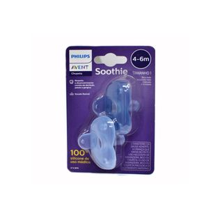 Chupeta Soothie 4-6 Meses Azul 2 Un - Philips Avent