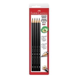 Lápis Grafite Preto Ecolapis Max Sm1205 Blister Com 4 - Faber Castell