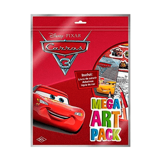 Kit Livro De Colorir Mega Art Pack Carros 3 - Dcl