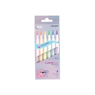 Marca Texto Lumina Brush Highlighter Pastel - Newpen