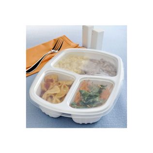 Bandeja Delivery Branca 3 Divisórias 100 Unidades 1150ml - Galvanotek