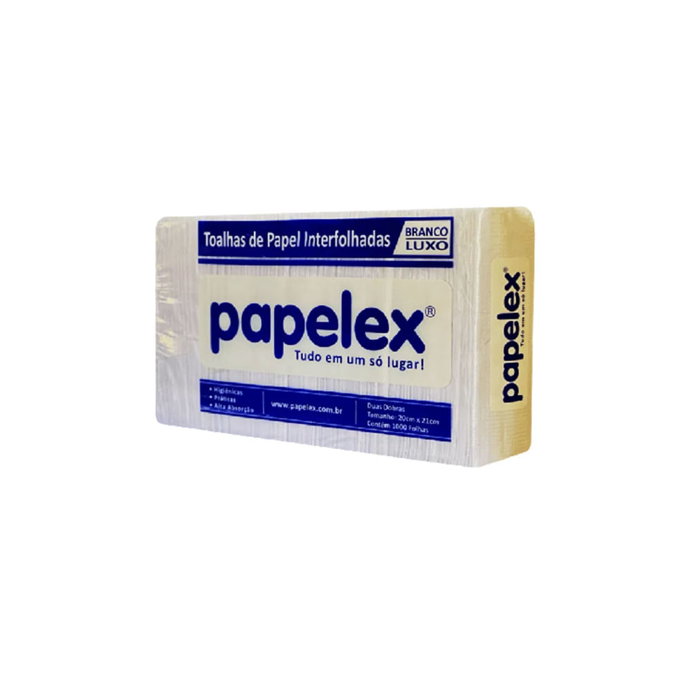 Papel Toalha Interfolhas 20x21 Branco Luxo - Papelex - Papelex