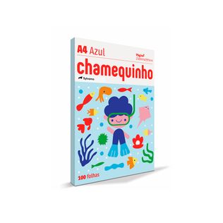 Papel Sulfite A4 Azul 75g com 100 Folhas - Chamequinho