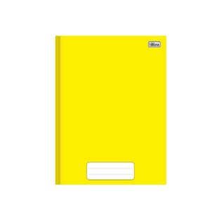 Caderno Brochura Capa Dura 1/4 Pepper Amarelo 80 Folhas - Tilibra