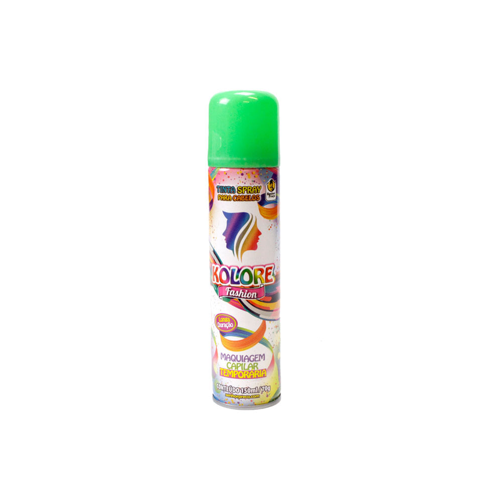 Tinta Spray para cabelo Kolore 150 ml - Verde