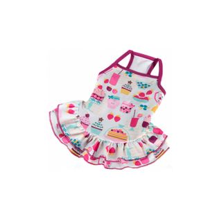 Vestido Flórida Rosa Pet Cães e Gatos 04 - Pickorrucho's