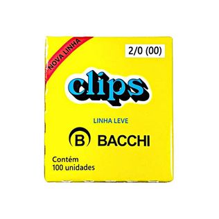 Clips 2/0 Galvanizado Leve 100 Un - Bacchi