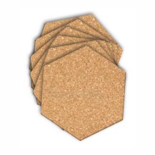 Cortiça Adesiva Hexagonal 29x25cm 4m C/6 - Cortiarte